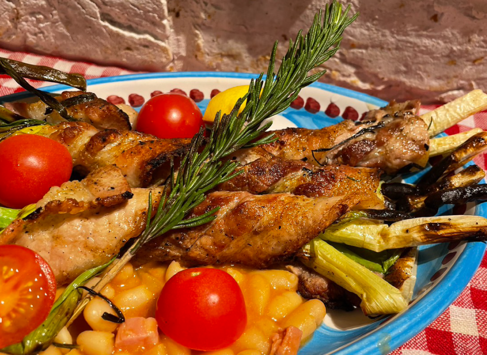 シチリア風豚バラのスティッギオーラの炭火焼写真